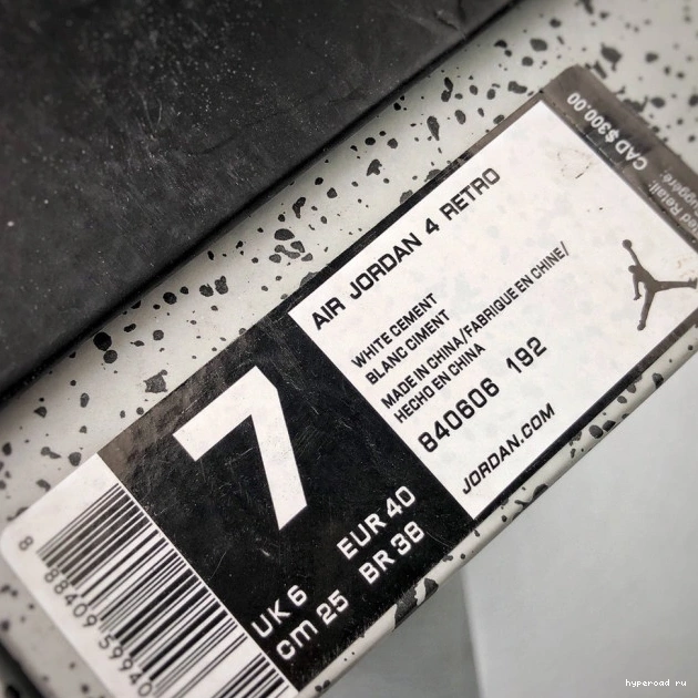 Cement 840606-192 Air (nike) White 4 Jordan OG 0528